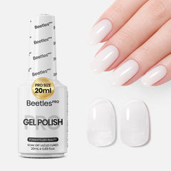 beetles gel polish front bottle showing label and volume benefit: clear product ID