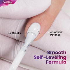beetles gel polish next to ruler showing 20ml scale and long-lasting volume benefit