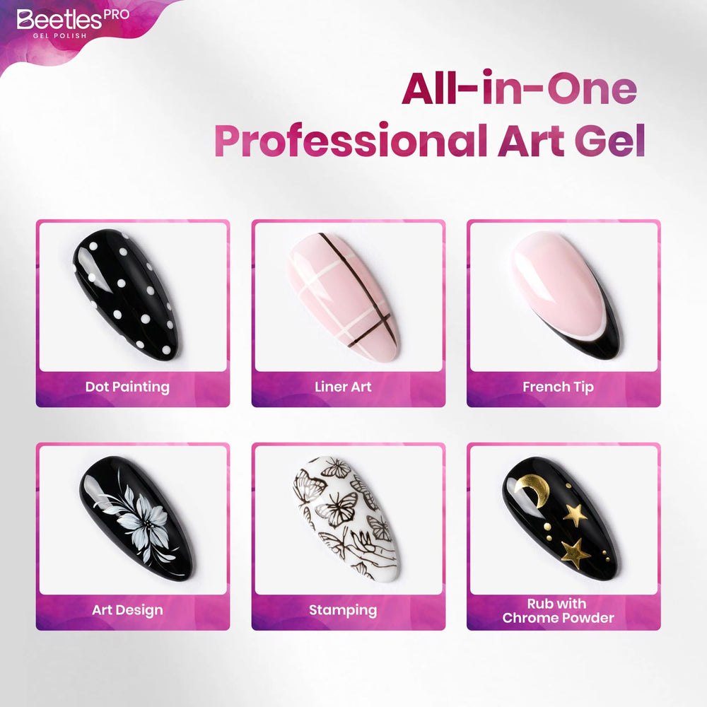 beetles Gel Polish paint stroke on nail practice plate showing opaque coverage benefit