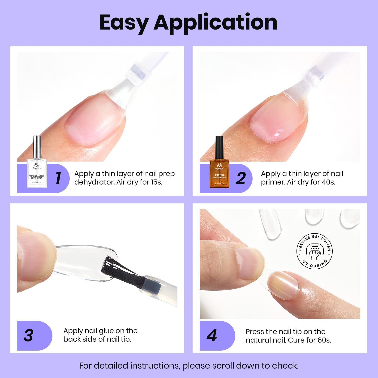 beetles protein primer before and after nails showing reduced lifting benefit
