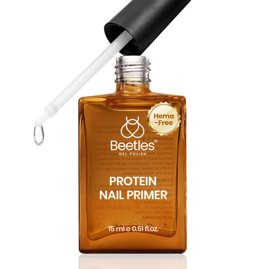 beetles protein primer front bottle showing clear formula and label benefit