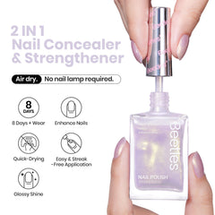 Beetles brush stroke of pastel purple demonstrating smooth application