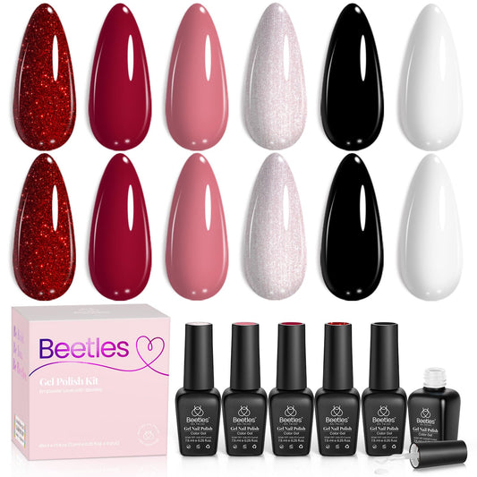 beetles Gel Polish front packaging showing six 7.5ml bottles and collection label