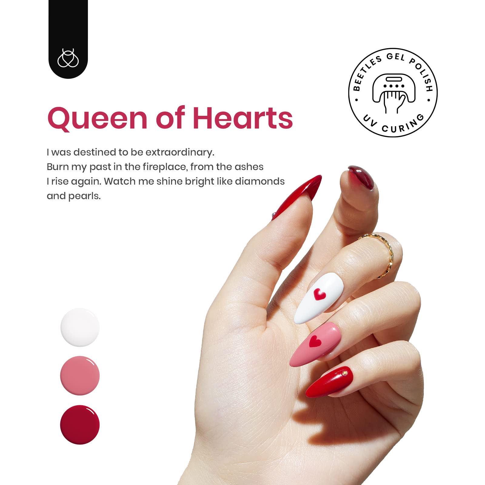 beetles Gel Polish open bottles overhead showing brush tips and color range