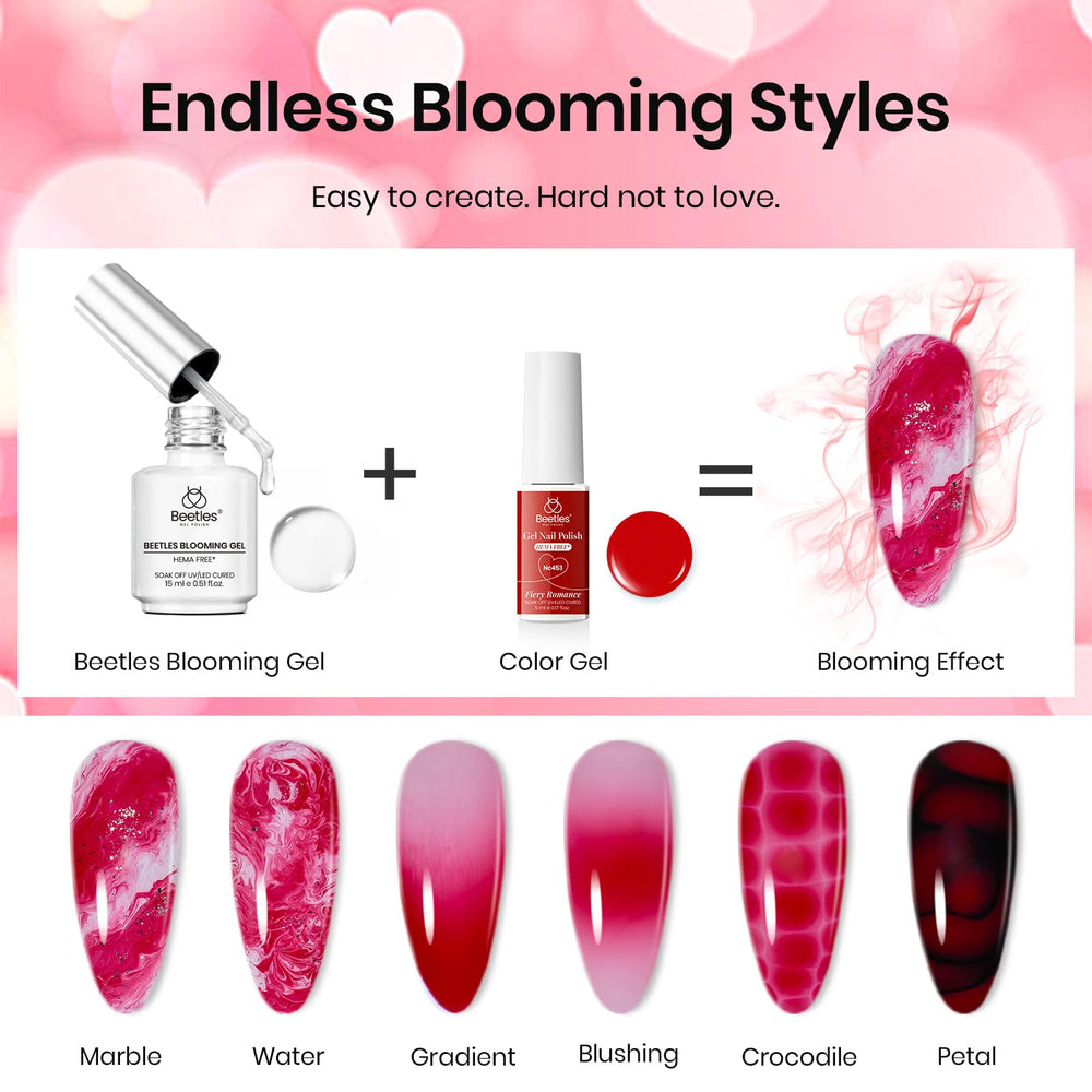 beetles red gel polish bottle label highlighting vibrant color