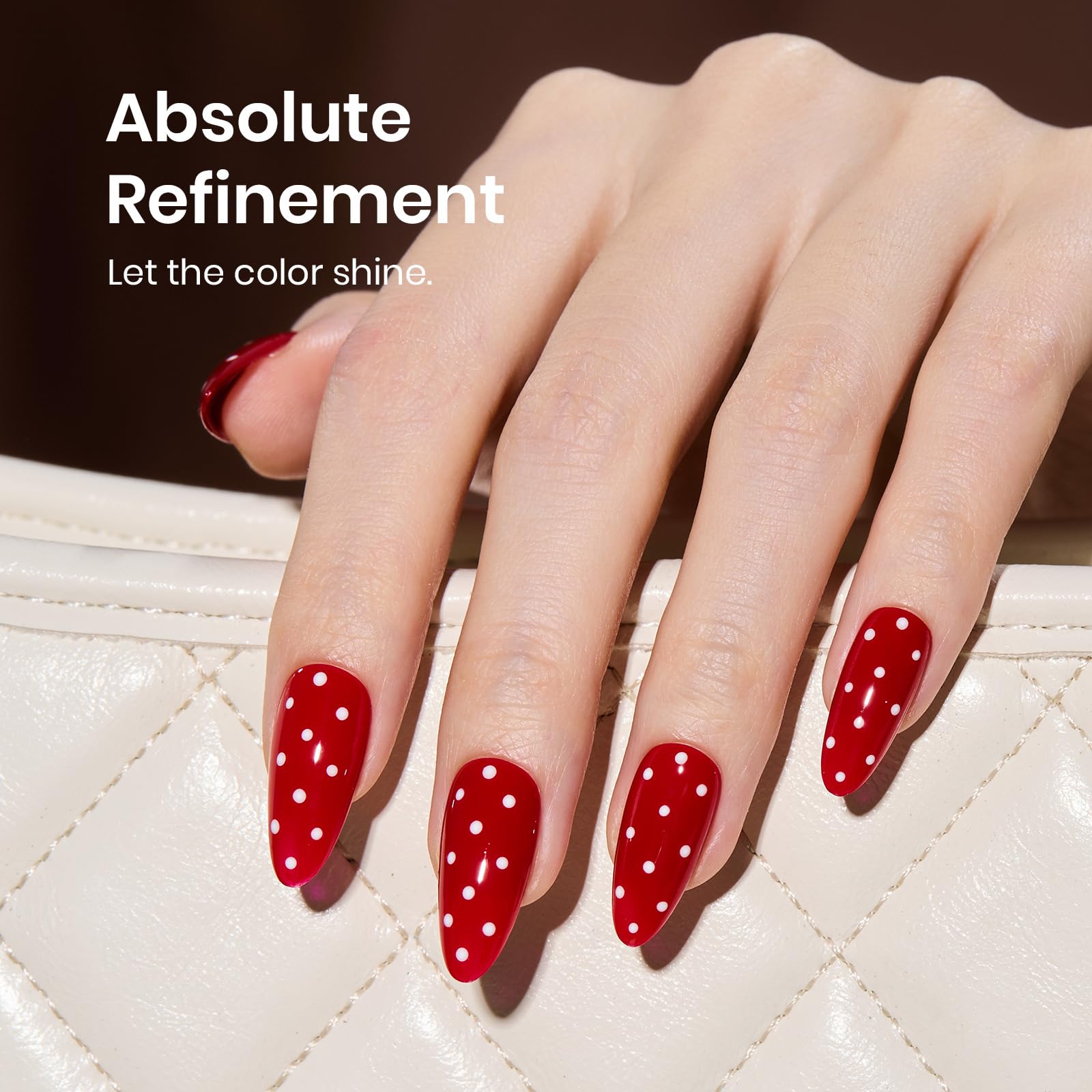 beetles Gel Polish swatch on nail tip highlighting deep pigmentation and true color benefit
