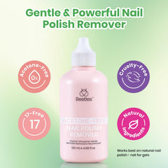 beetles Gel Polish on cotton pad demonstrating efficient polish removal benefit