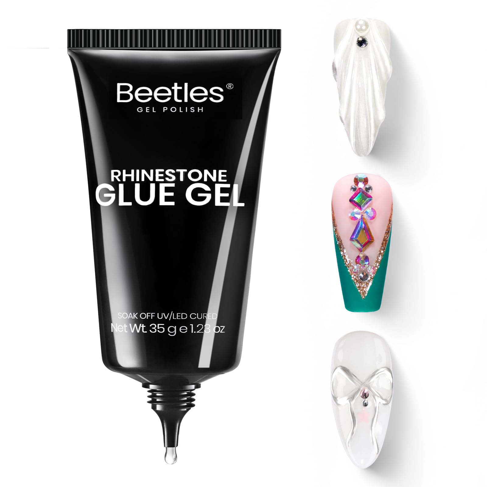 beetles gel polish tube front view showing branding and 35ml capacity for clear benefit