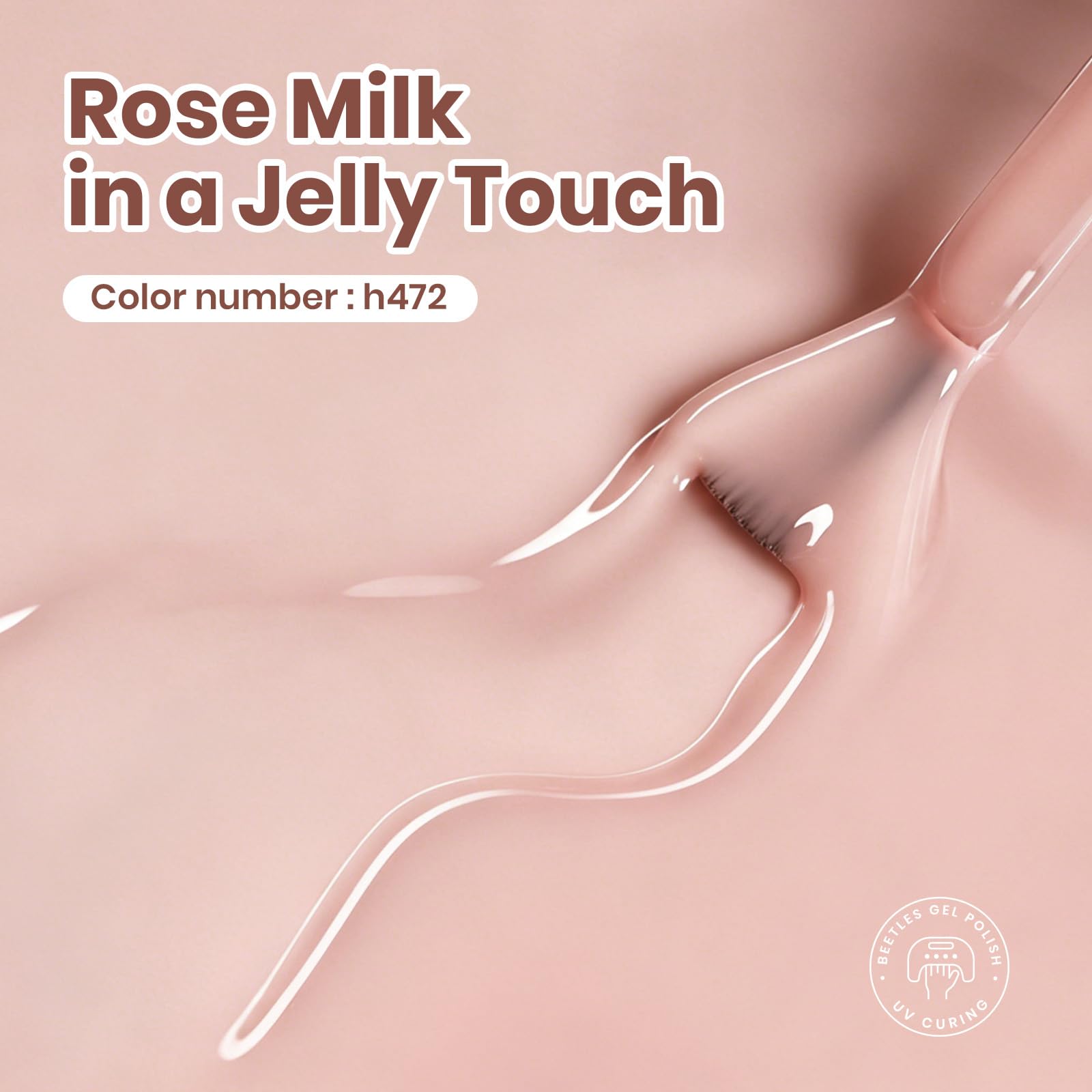 Beetles brush stroke of Rose Milk showing smooth application and buildability