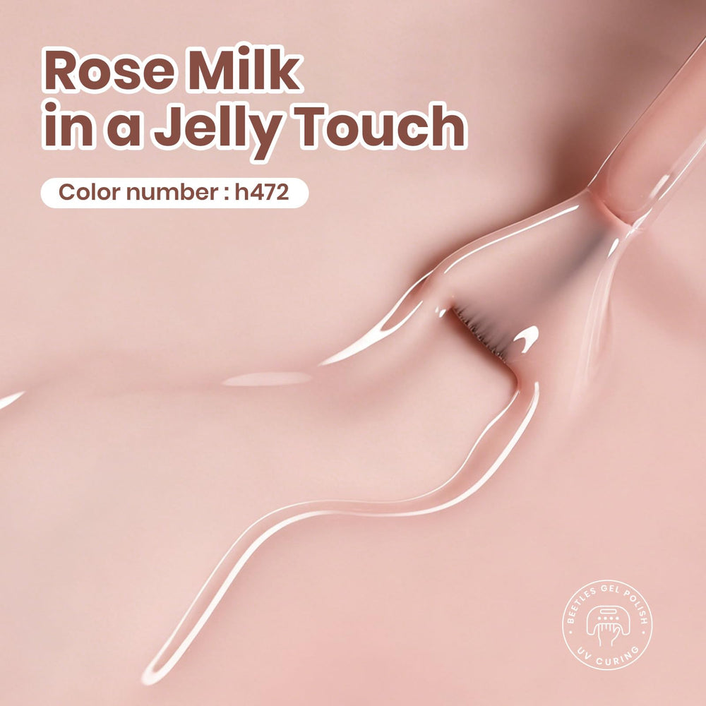 Beetles brush stroke of Rose Milk showing smooth application and buildability