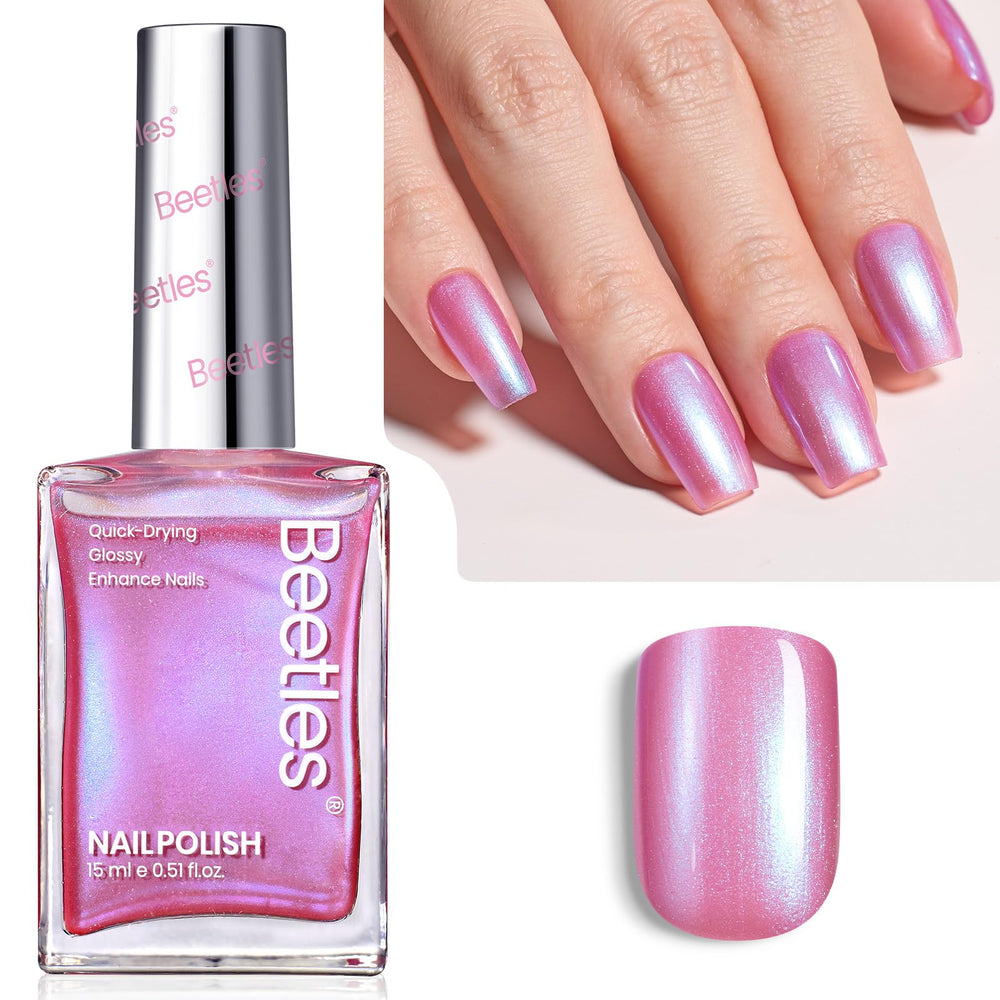Beetles manicure lifestyle shot with hands styling outfit-ready nails
