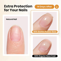 beetles rubber base gel scale comparison with hand displaying 15ml travel-friendly benefit