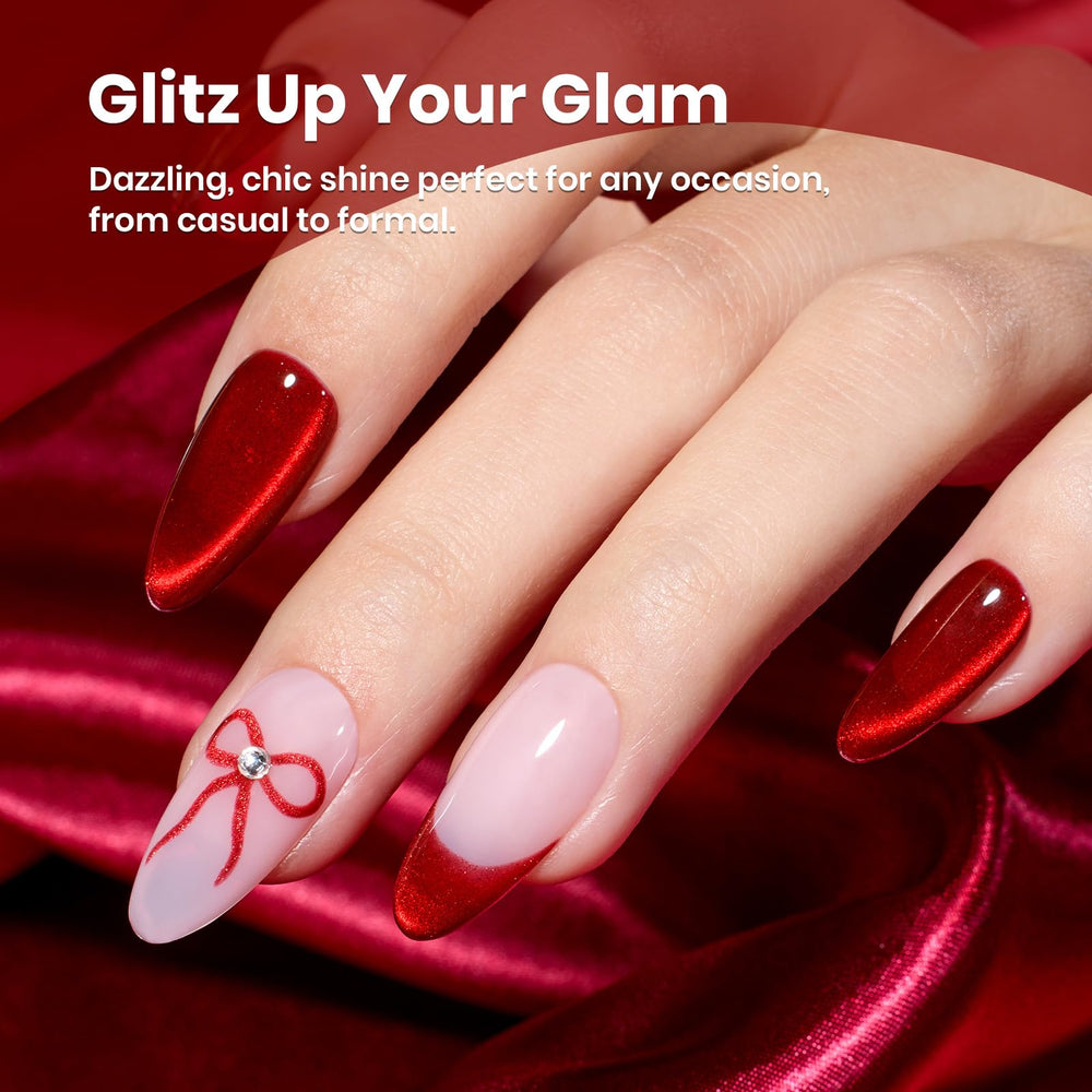 beetles polish on nail tip with scale for accurate size and color preview