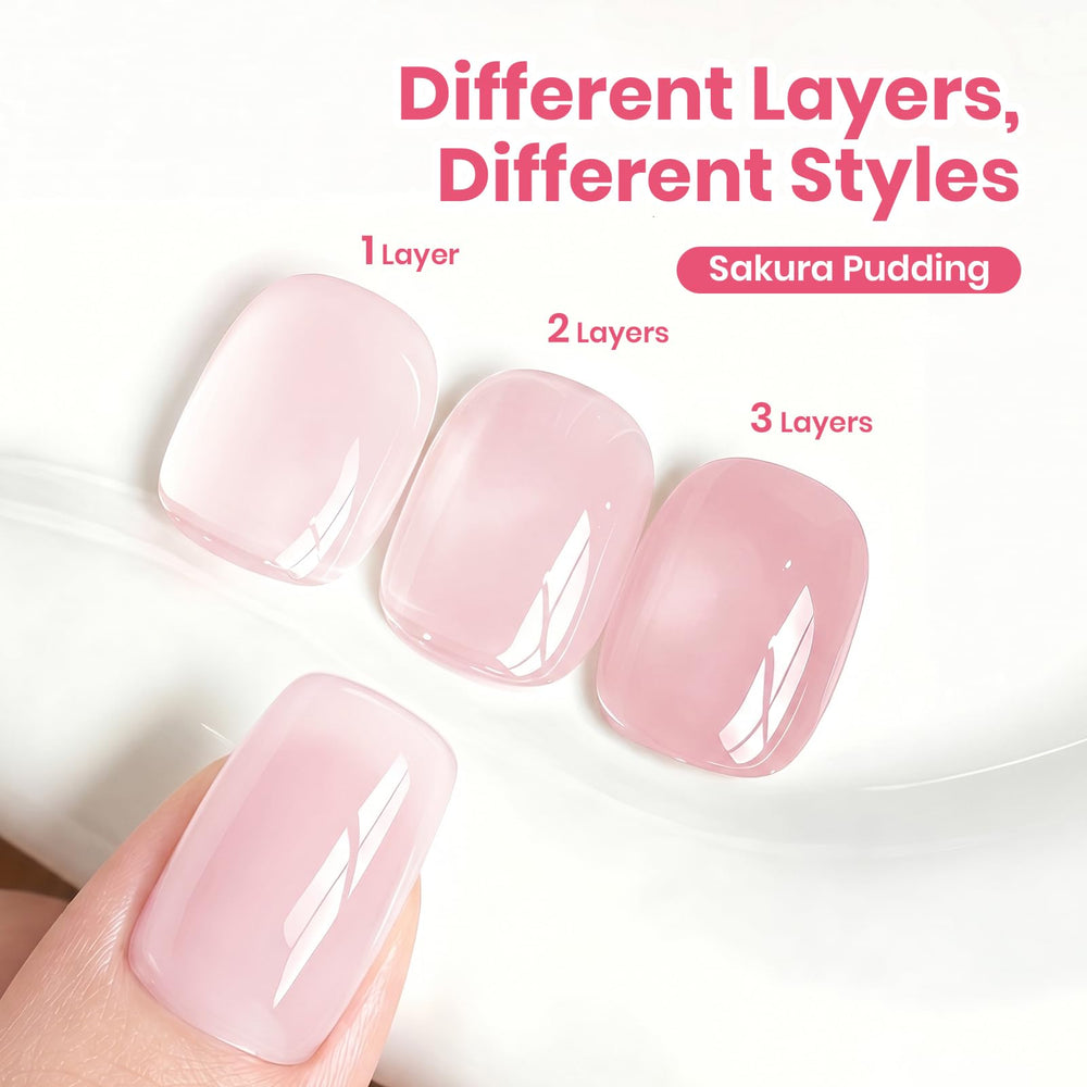 Beetles swatch on natural fingers illustrating sheer nude pink benefit