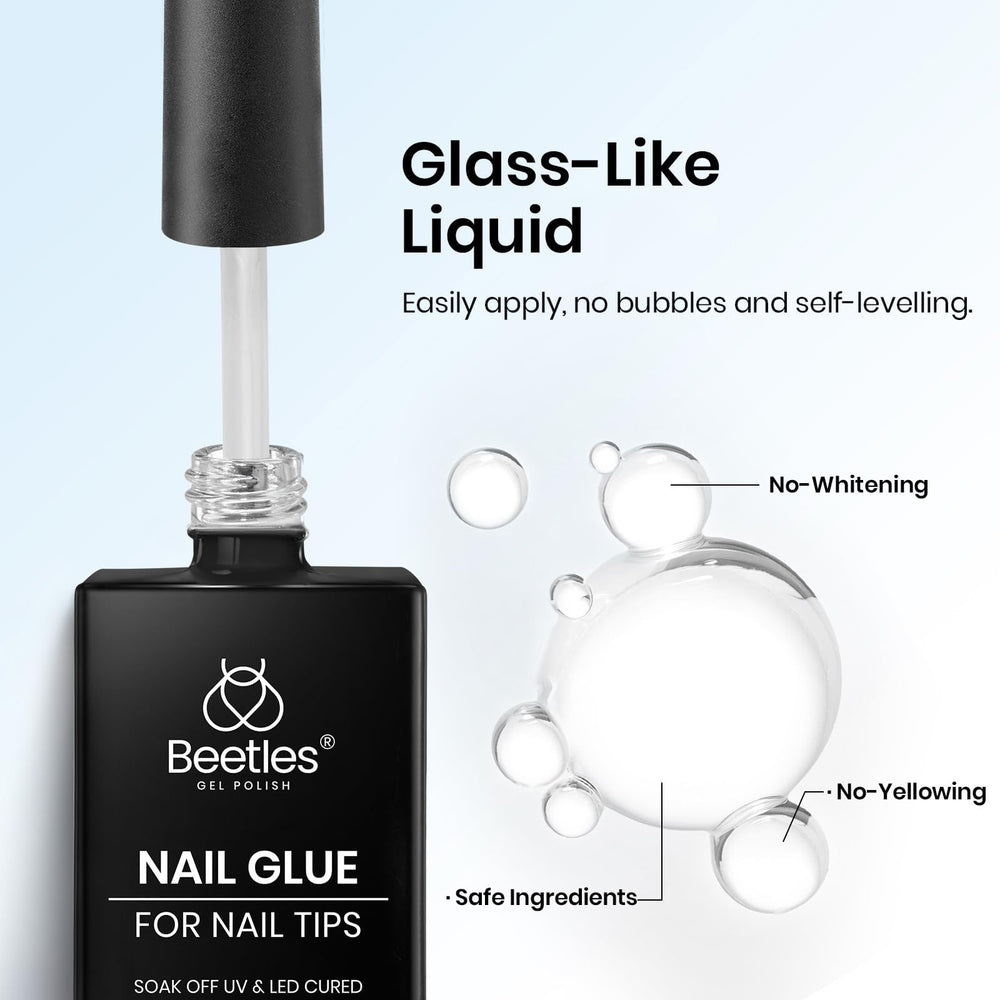 Beetles Gel Polish bottle next to a hand for scale showing compact size and portability for salon or travel