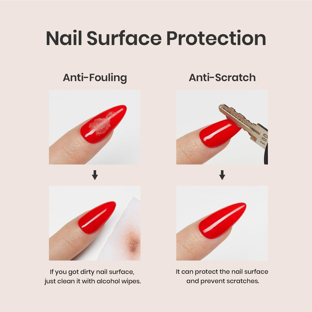 beetles Gel Polish bottles beside a hand to show compact 15ml size