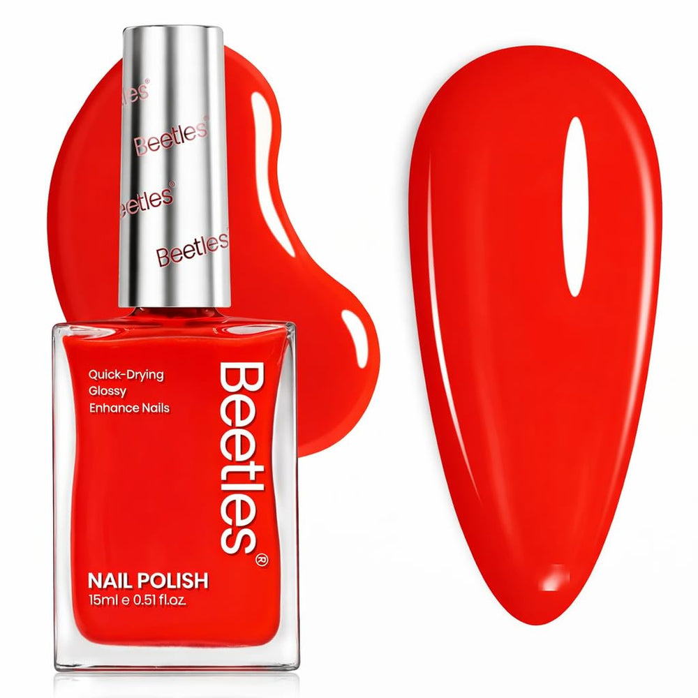 beetles scarlet red front packaging showing vibrant color and glossy benefit