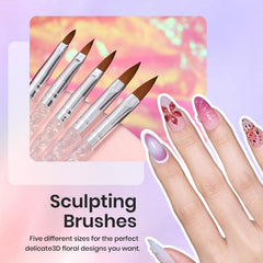 beetles sculpting brushes near a 3D flower sample for texture and petal shaping