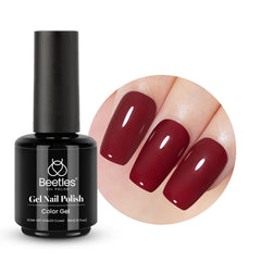 Beetles shades comparison swatches to show d030 burgundy among complementary tones