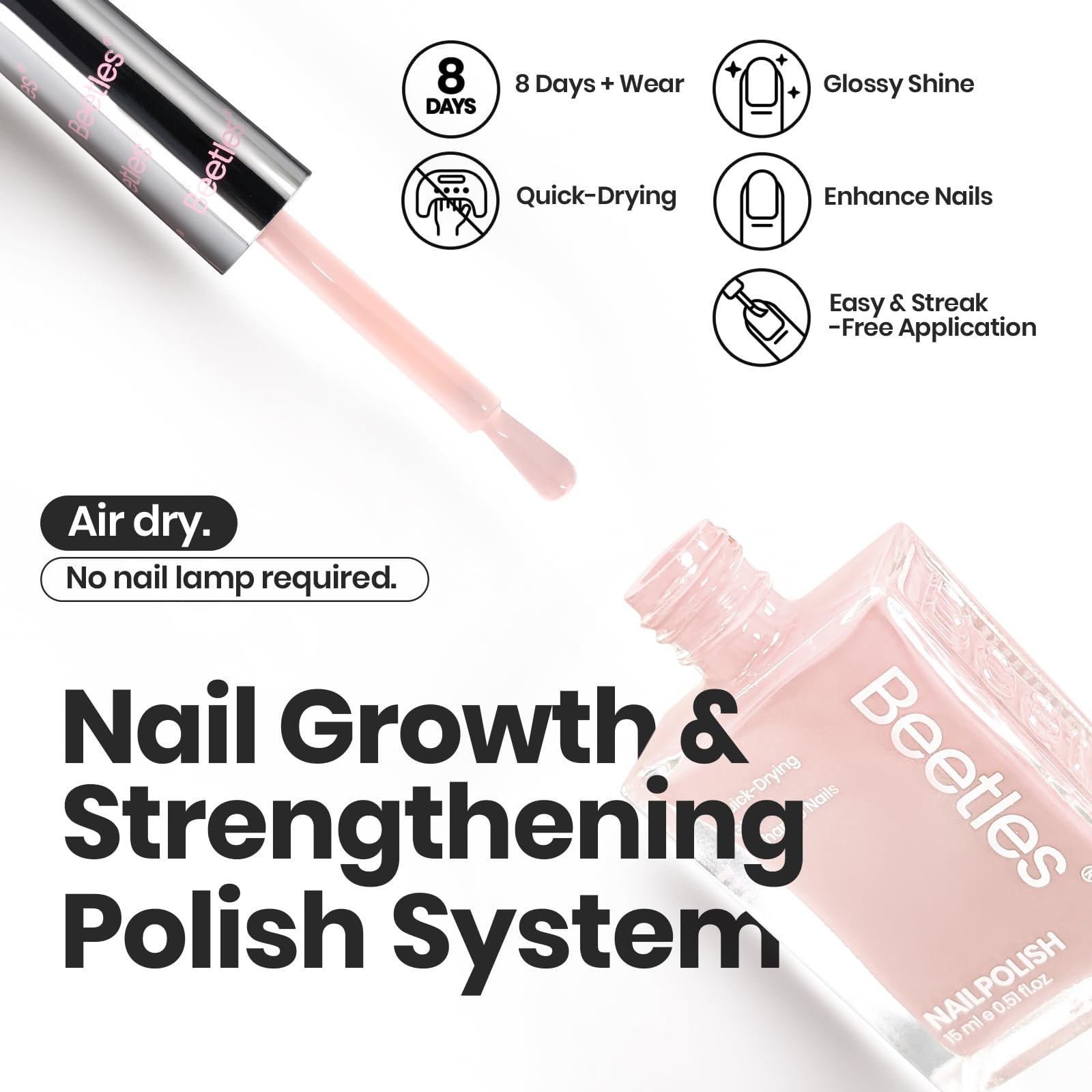 Beetles Gel Polish six bottles laid flat displaying versatile nude to burgundy shades