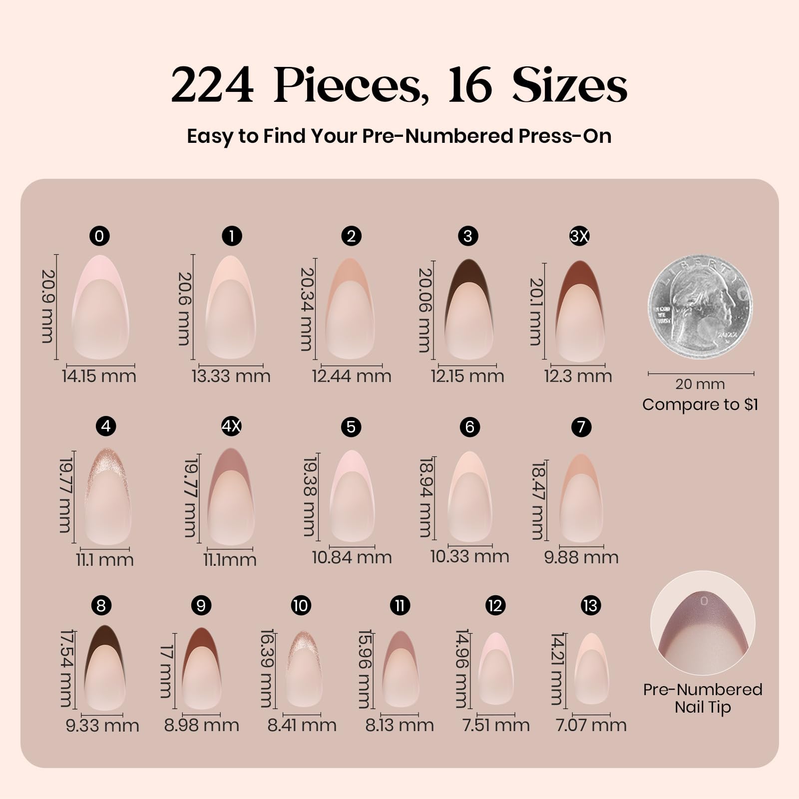 beetles short almond press-on applied on hand demonstrating wearable everyday look