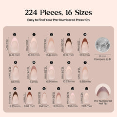 beetles short almond press-on applied on hand demonstrating wearable everyday look