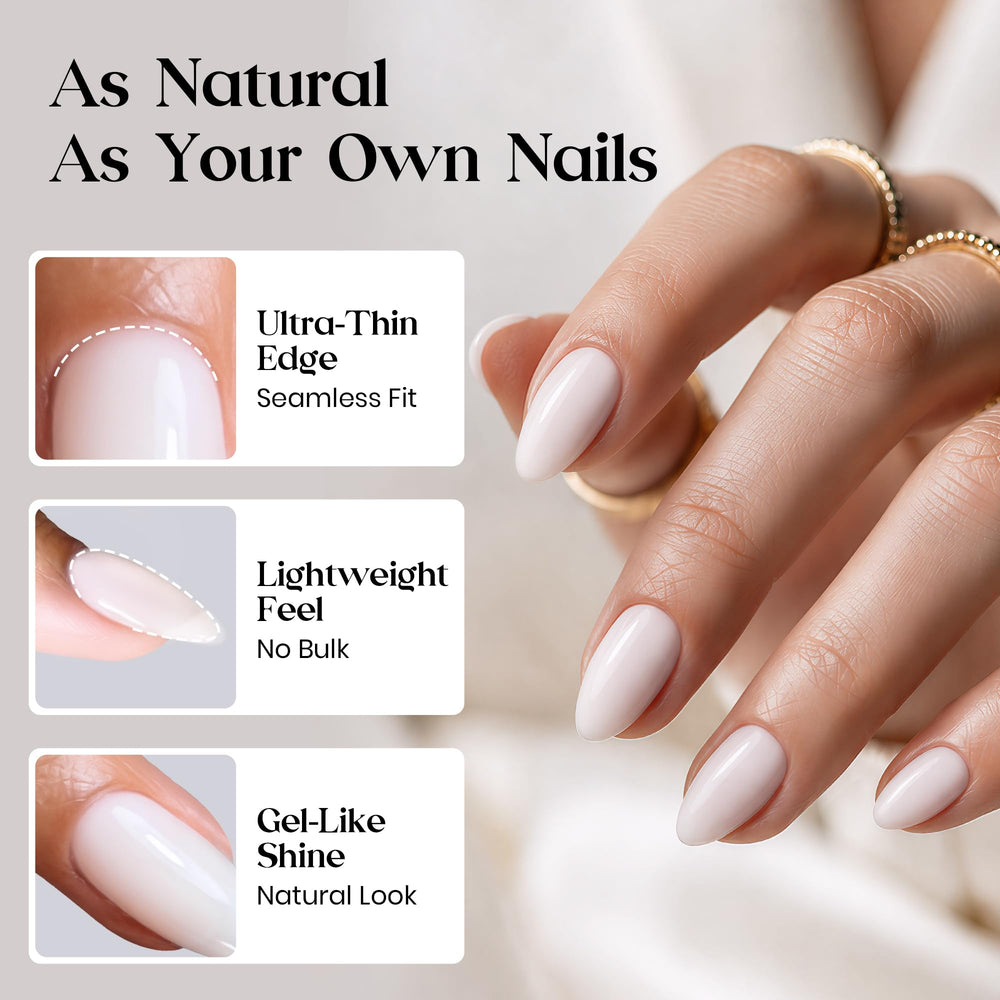 Beetles side view highlighting ultra-thin cuticle edge for a natural seamless fit