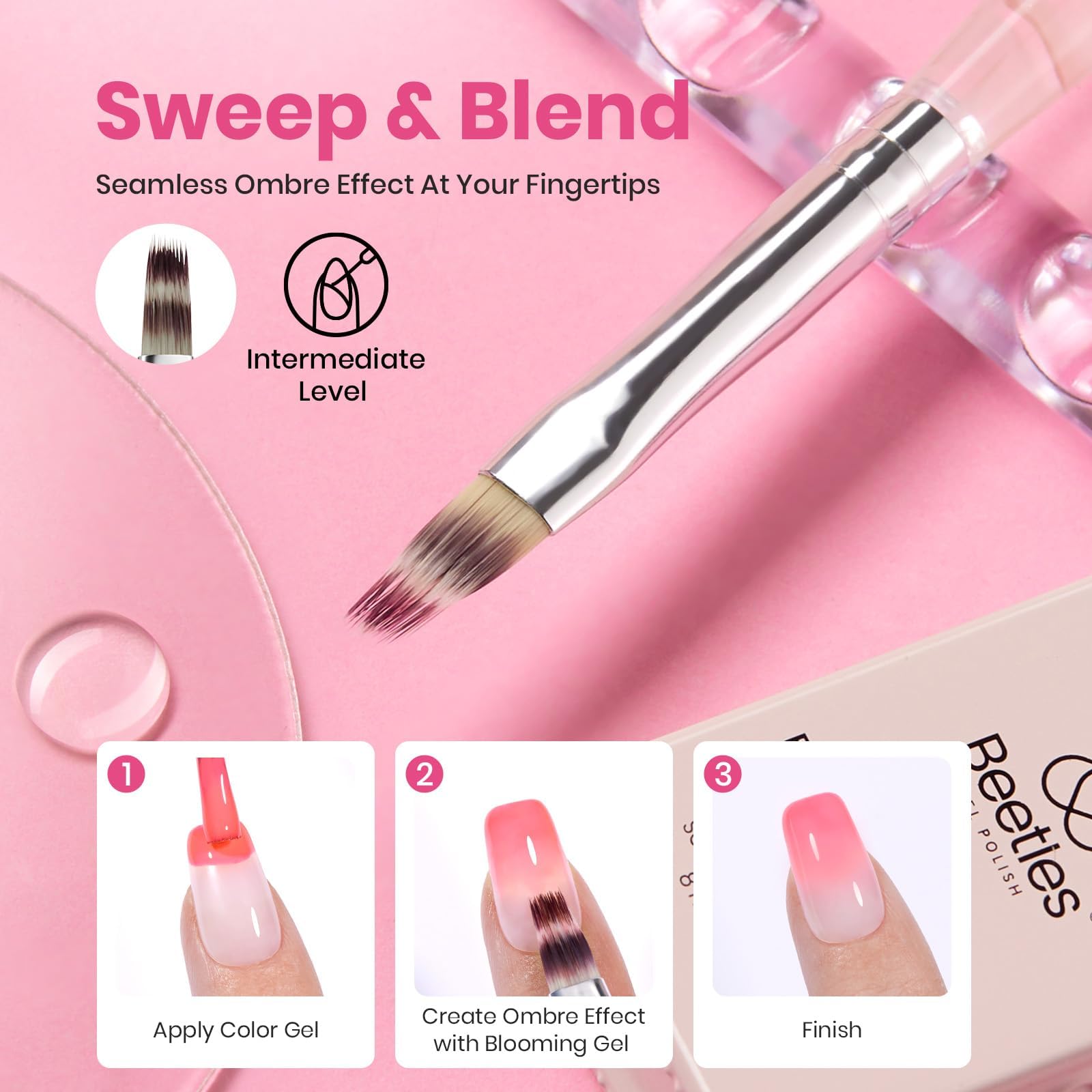 Beetles silicone dotting tool detail enabling precise marble effects