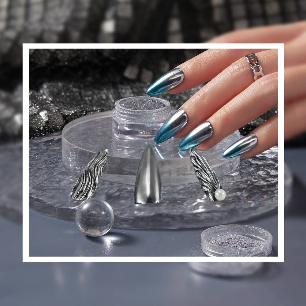 Beetles Gel Polish lifestyle manicure shot demonstrating salon-quality metallic nails