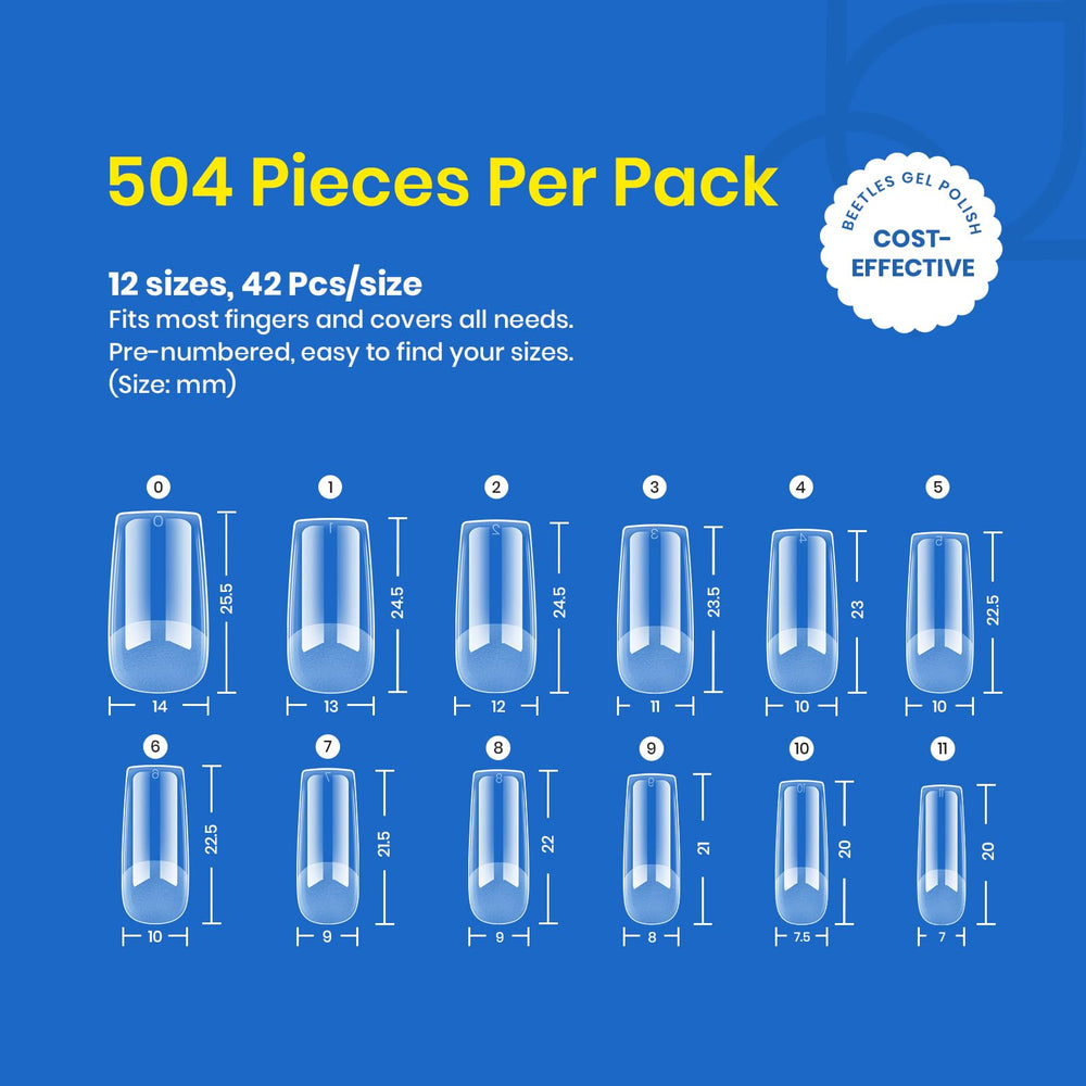 beetles labeled size chart and sorted tips for quick selection