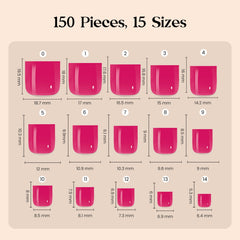 beetles layout of numbered sizes 0–13 for quick size selection