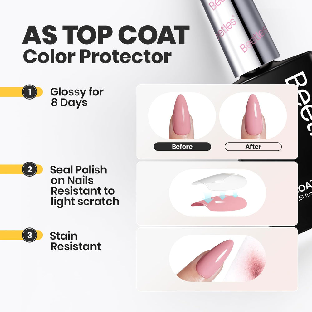 beetles bottle in hand size comparison illustrating compact travel-friendly nail care
