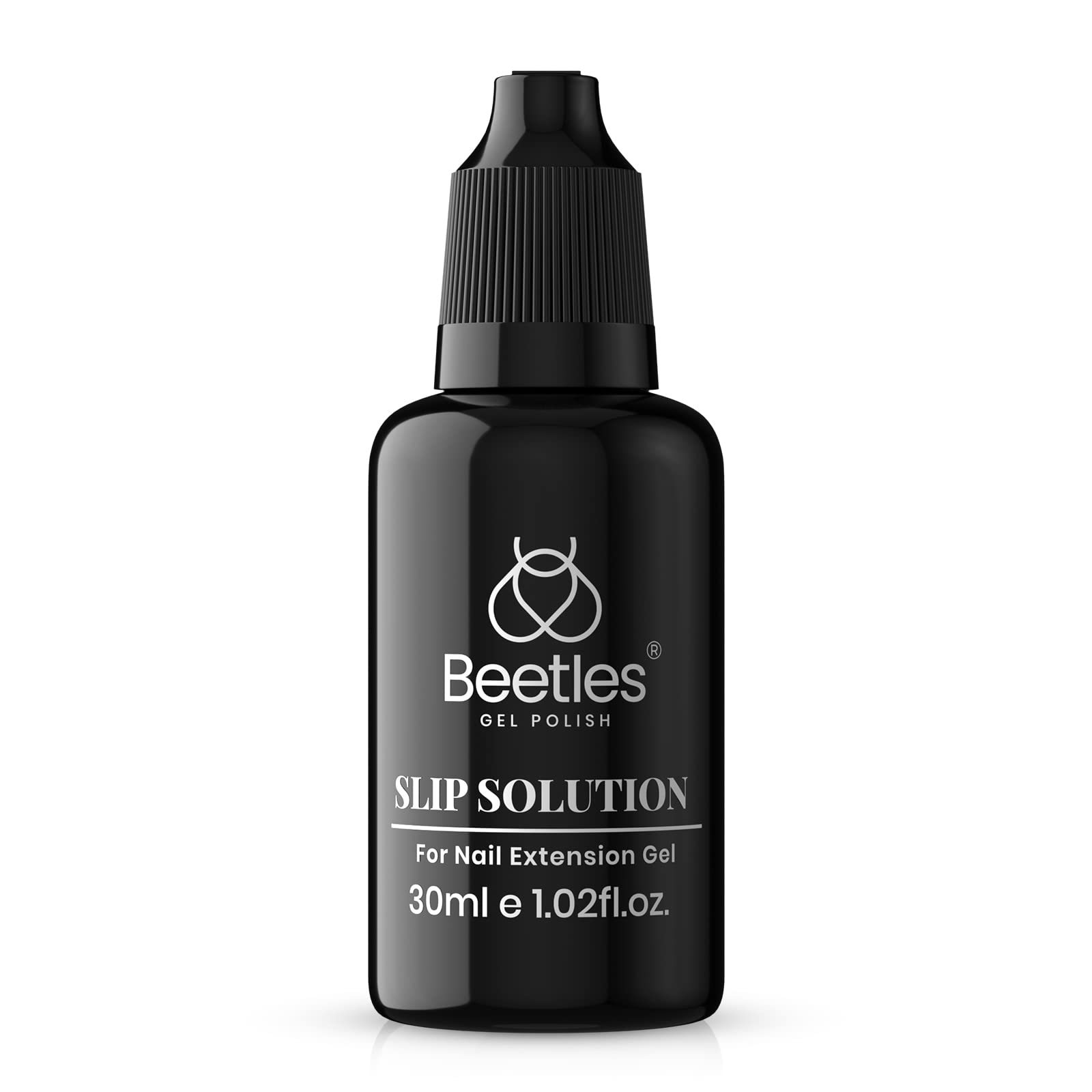 Beetles slip solution front bottle showing label and 30ml size benefit of clarity