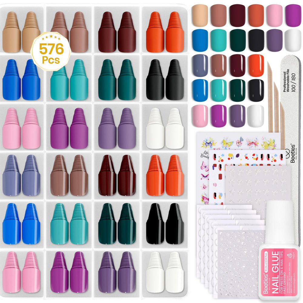 Beetles stickers and art accents showing decorative options for quick nail art