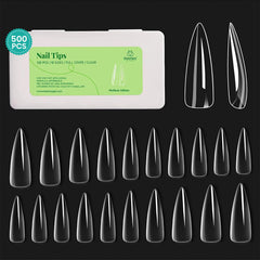 Beetles front packaging showing 500-piece stiletto kit and contents for quick setup