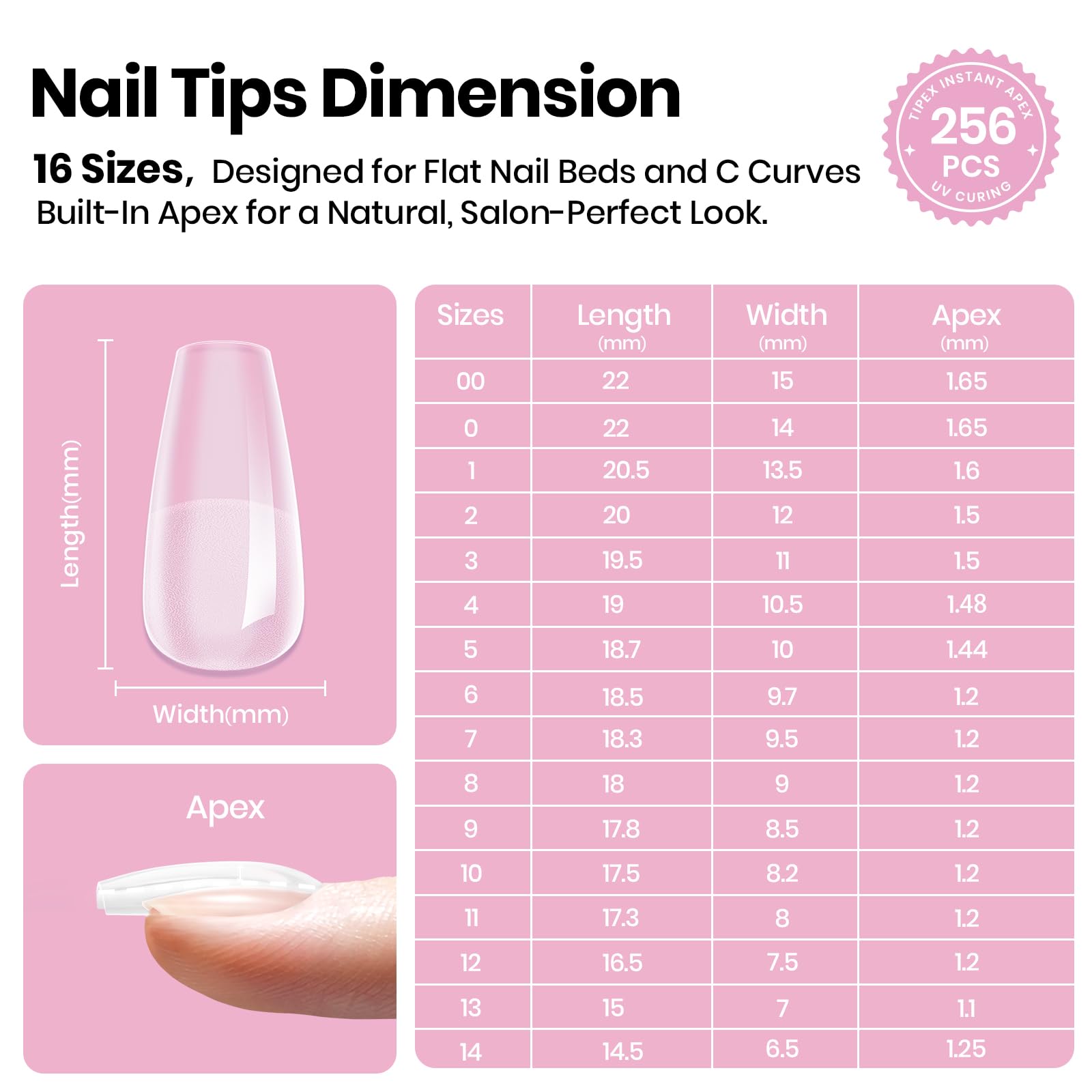 Beetles gel polish styled short coffin set showing salon-look finish benefit