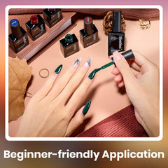 Beetles swatch on nail wheel showing each shade benefit: accurate color preview for choices
