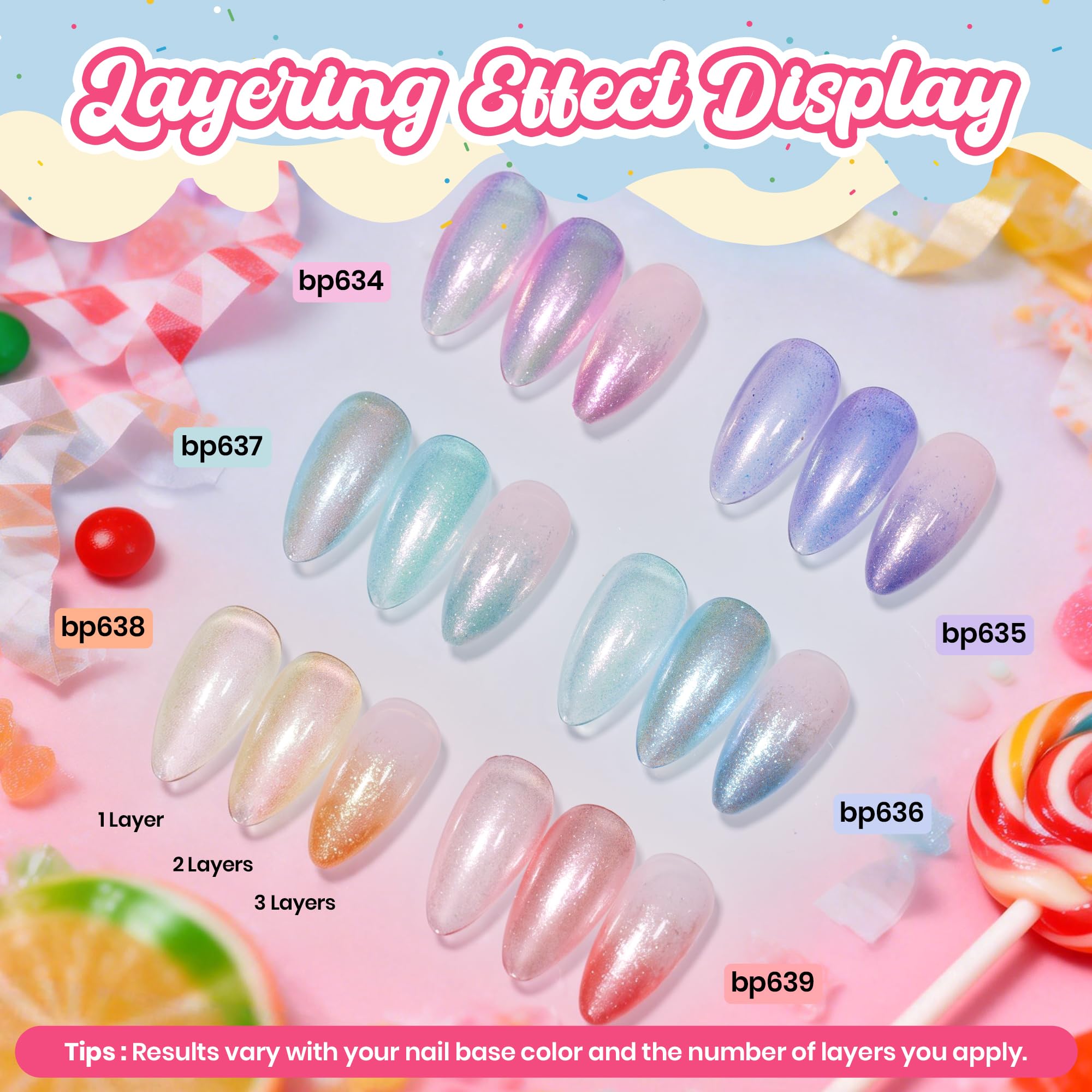 beetles swatch palette showing six pastel shades for quick color selection