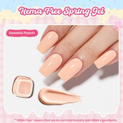 Beetles brush stroke of Sweetie Peach showing creamy pastel coral texture and smooth coverage