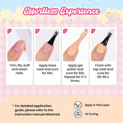 Beetles Sweetie Peach on nails in a spring outfit showcasing mood-lifting color coordination