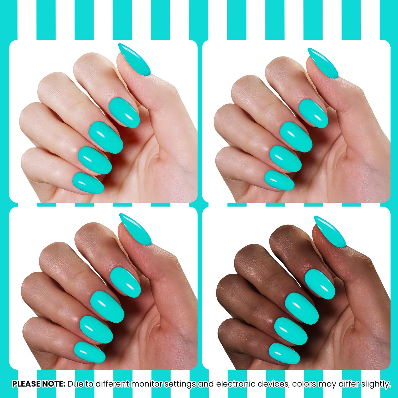 Beetles texture close-up of cured neon teal showing glossy, chip-resistant surface