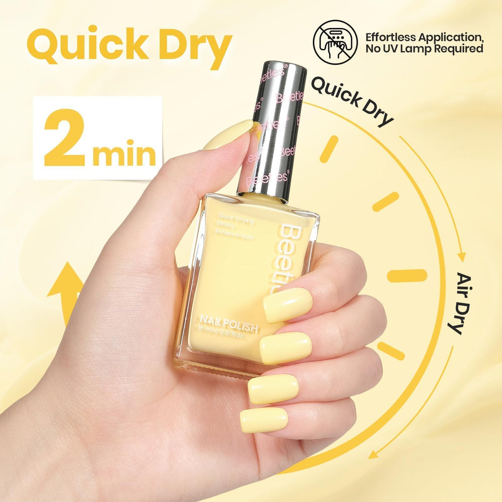 Beetles polish texture closeup highlighting creamy consistency and shine
