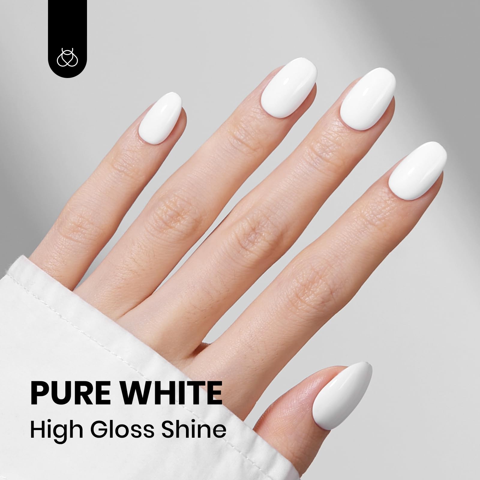 beetles brush stroke of white gel polish displaying opacity and crisp application