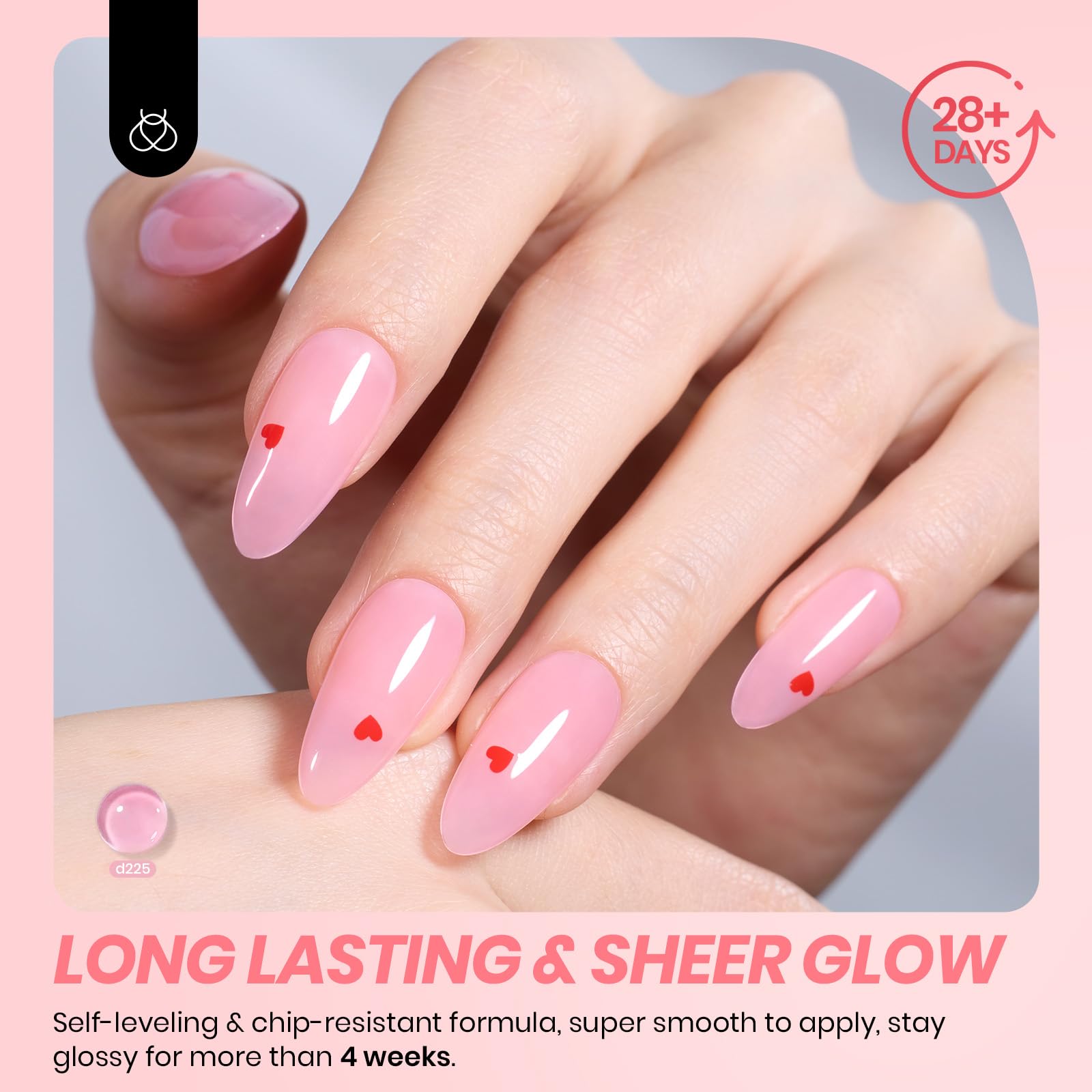 beetles texture glossy gel drop demonstrating smooth shine and buildable finish