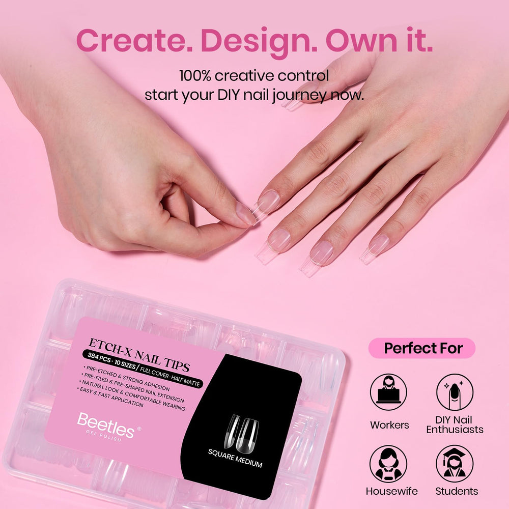 beetles thin edge profile blending with natural nail for seamless look