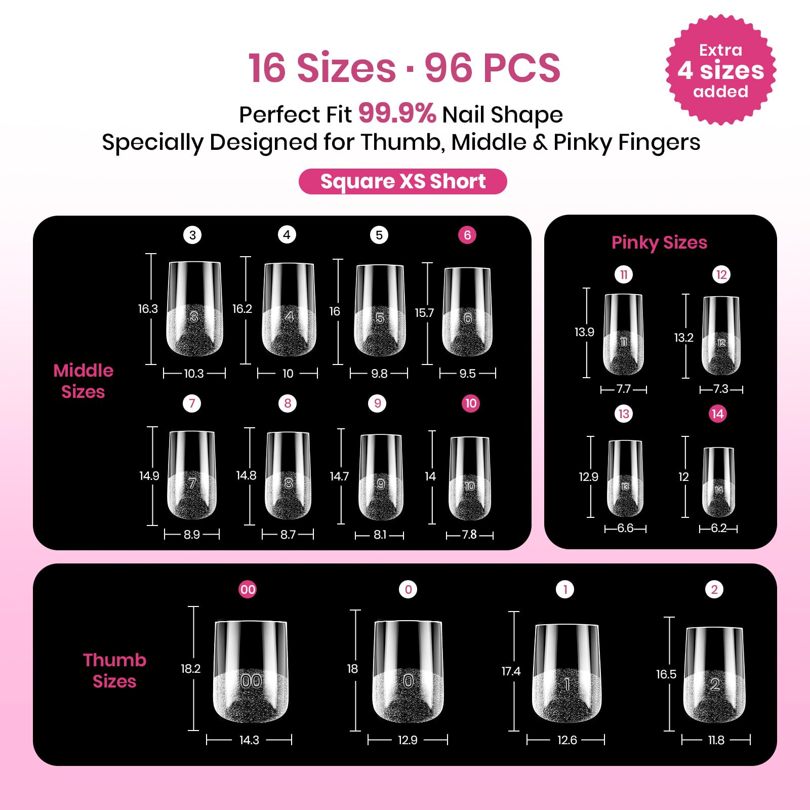 Beetles Gel Polish tip on fingertip to show scale and comfortable coverage benefit