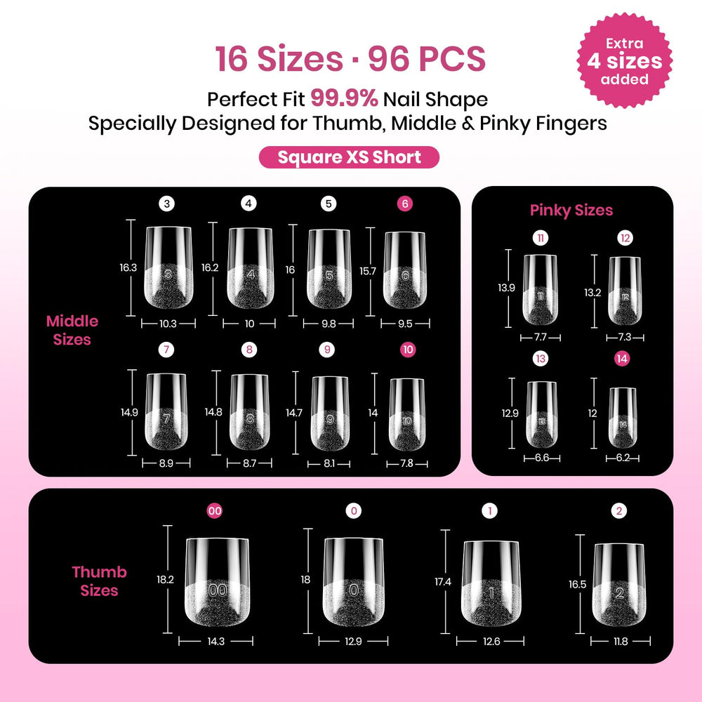 Beetles Gel Polish tip on fingertip to show scale and comfortable coverage benefit