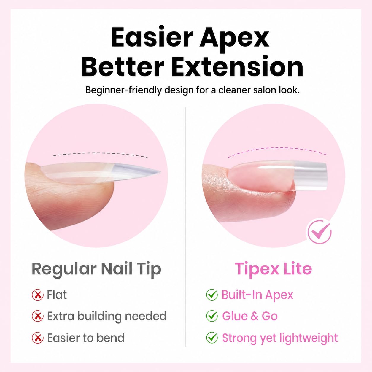 beetles Gel Polish tip being glued on finger for quick application