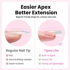 beetles Gel Polish tip being glued on finger for quick application