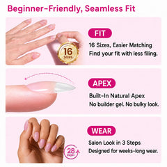beetles Gel Polish layout of 16 sizes 00–14, helps find accurate custom fit